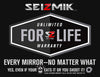 Seizmik Halo-R Rearview Mirror with ABS Trim – 1.75″ Round Tube