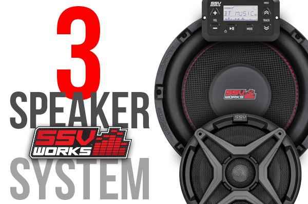 YAMAHA YXZ1000R COMPLETE SSV WORKS 3 SPEAKER PLUG-AND-PLAY SYSTEM