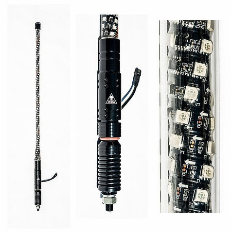 Infinite Offroad RGB+W Lighted Whips - 25 Year Warranty