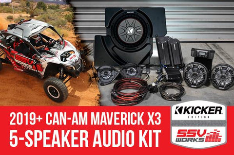 SSV Works Can-am Maverick X3 Complete Kicker 5 Speaker  Plug-and-play system