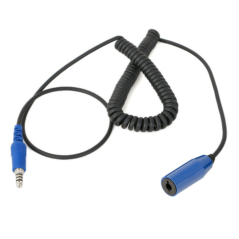 Rugged Radio Coiled Offroad Headset to Intercom Extension Cable