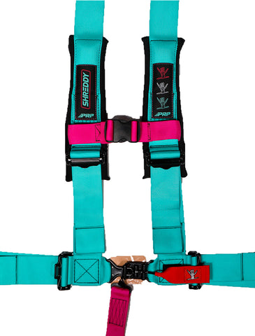5.3 SHREDDY HARNESS -TEAL & PINK