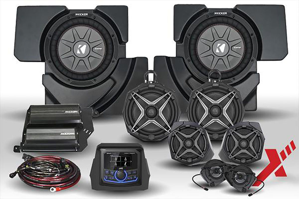Can-Am X3 complete 8 speaker kit With SSV 6.5and 8" Speakers, JVC MR1