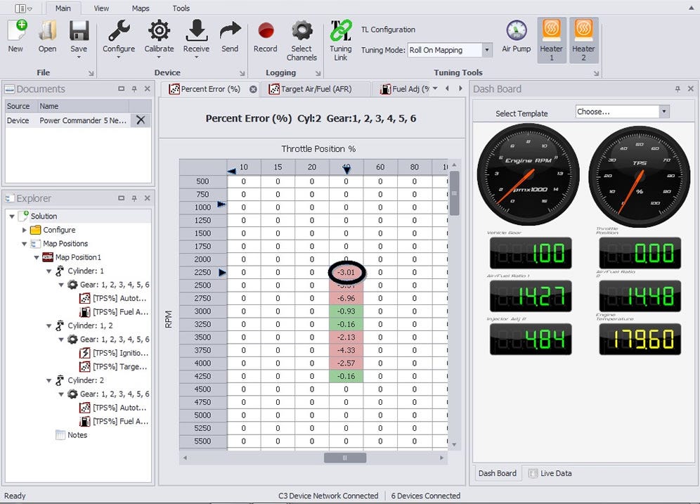 PowerCore fuel tuning software