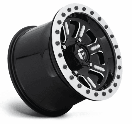 Fuel D910 Gloss Black Milled Hardline UTV Beadlock